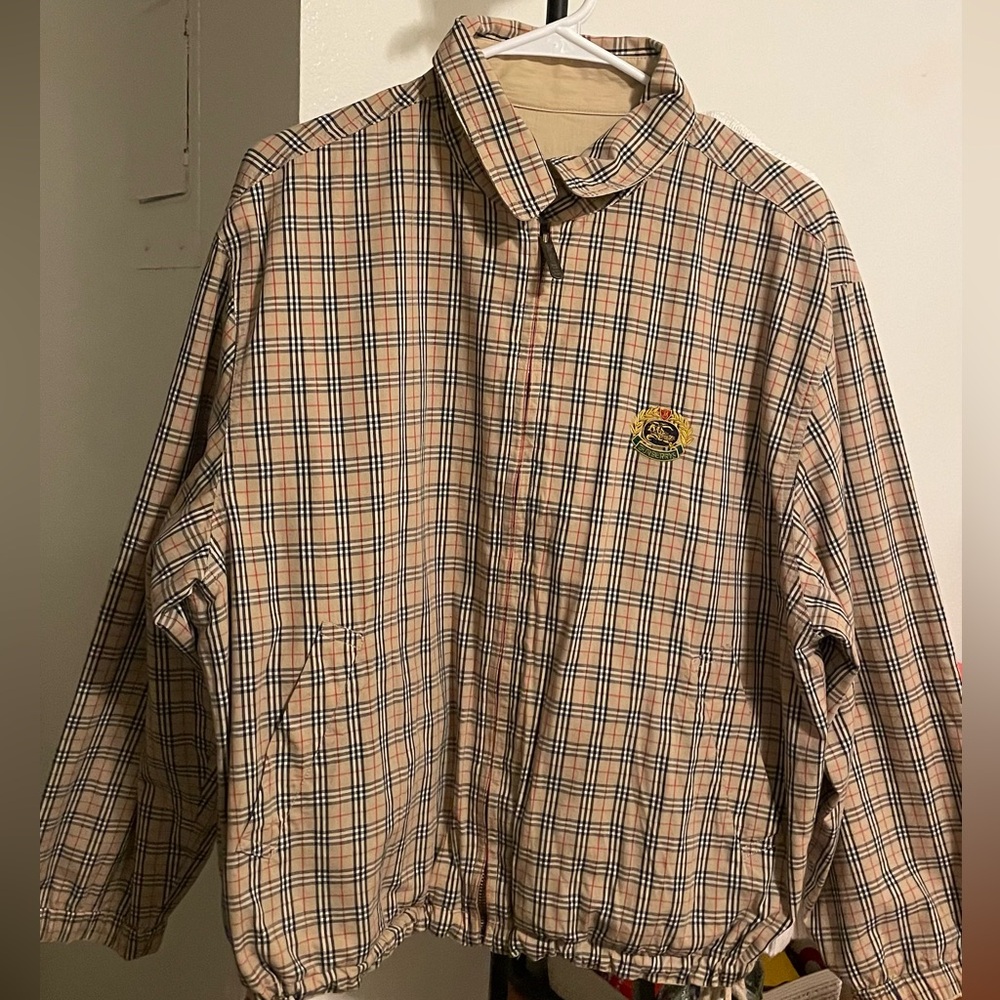 Burberry Beige Plaid Lightweight Jacket